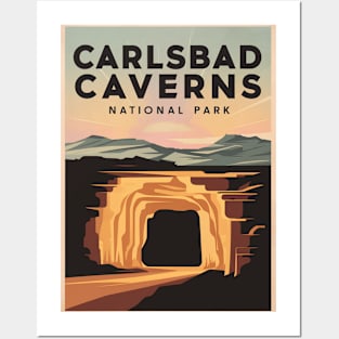 Carlsbad Caverns National Park Retro Poster Posters and Art